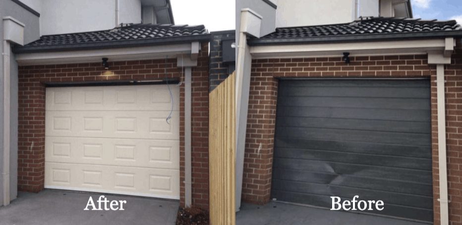 车库门门板变形维修 + 门板升级更换